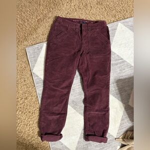 American Eagle Outfitters women  Corduroy Pants - Deep Burgundy